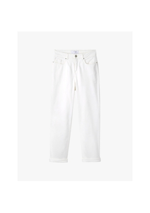 Womens The White Company Brompton Slim-Leg Mid-Rise Cotton Jeans