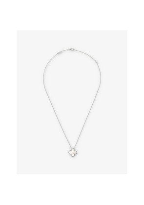 Van Cleef & Arpels Vintage Alhambra White-Gold and Mother-Of-Pearl Necklace