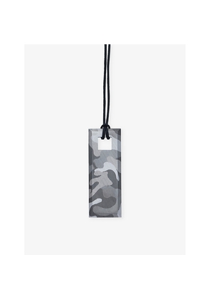 La Maison Couture Biiju By Night Camouflage Tag Sterling-Silver Pendant Necklace
