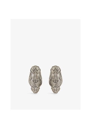 Womens La Maison Couture Sonia Petroff Serpente Silver Palladium and Swarovski Crystal Earrings
