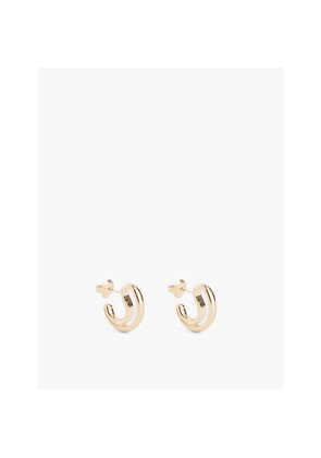 Womens Bottega Veneta Open Drop 18ct Yellow-Gold Plated 925 Sterling-Silver Earrings