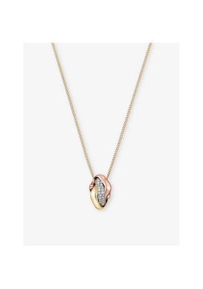 Womens Cartier Trinity 0.39ct Brilliant-Cut Diamond 18ct Yellow, White and Rose-Gold Pendant Necklace