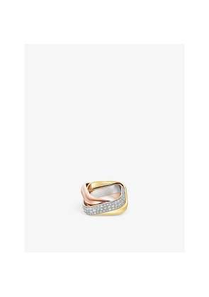 Womens Cartier Trinity 1.27ct Brilliant-Cut Diamond and 18ct White, Yellow and Rose-Gold Ring
