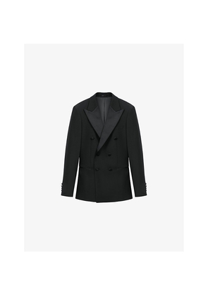 Mens Reiss Poker Double-Breasted Stretch Wool-Blend Jacket