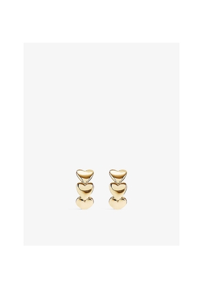 Womens Roxanne First Heart Of Gold 14ct Yellow-Gold Hoop Earrings