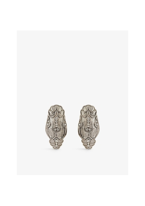 Womens La Maison Couture Sonia Petroff Serpente Silver Palladium and Swarovski Crystal Earrings