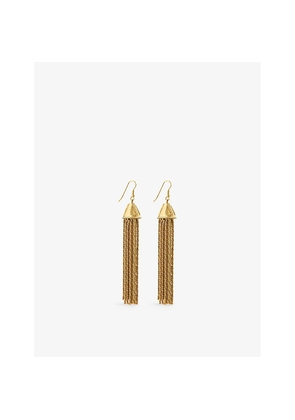 Womens La Maison Couture Sonia Petroff Cascata Tassel 24ct Yellow Gold-Plated Brass Drop Earrings