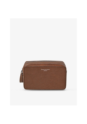 Aspinal Of London Mount Street Branded Leather Wash Bag