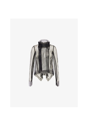 Womens Rick Owens Naska Asymmetric-Hem Slim-Fit Leather Jacket