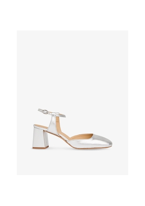 Womens Whistles Matilda Block-Heel Leather Slingback Shoes