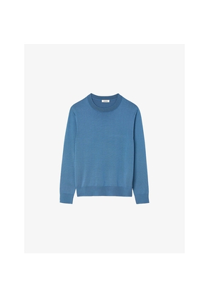 Mens Sandro Crewneck Fine-Knit Jumper