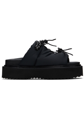 Simone Rocha Black Platform Ghillie Sandals