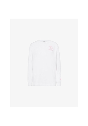 Womens Gymshark I Love Squats Graphic-Print Cotton Sweatshirt