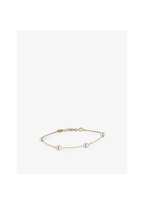 Womens Yoko London Classic 18ct Yellow-Gold and White Freshwater-Pearl Bracelet