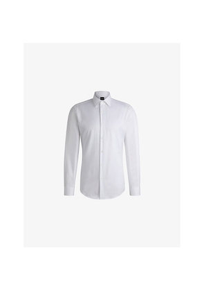 Mens Boss Striped Slim-Fit Cotton Shirt