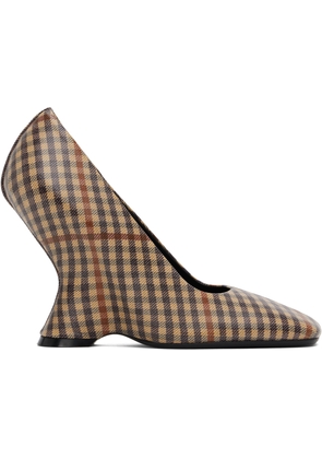 Dries Van Noten Beige Leather Wedge Heels