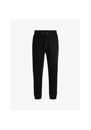 Mens Boss Drawstring-Waist Slim-Fit Tapered-Leg Cotton-Jersey Jogging Bottoms
