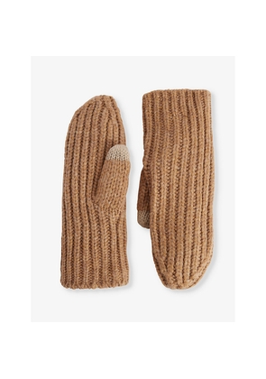 Womens UGG Chunky-Rib Stretch-Knit Mittens