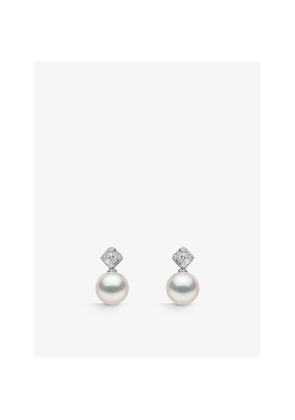 Womens Yoko London Starlight 18ct White-Gold, 0.36ct Brilliant-Cut Diamond and South Sea Pearl Stud Earrings
