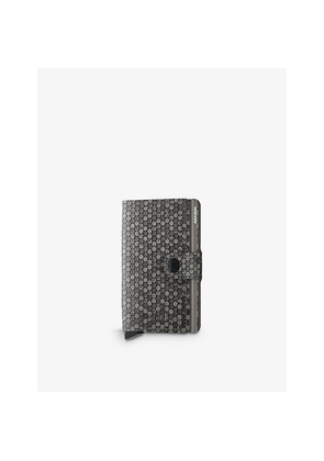 Secrid Miniwallet Hexagonal-Print Leather Wallet