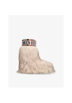 Womens Moon Boot Icon Yeti Faux-Fur Snow Boots