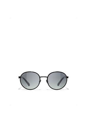 Womens Chanel Ch4282 Round-Frame Metal Sunglasses