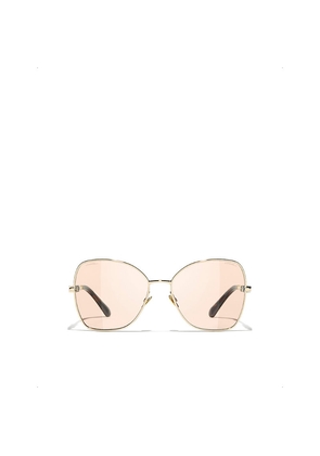 Womens Chanel Ch4283 Butterfly-Frame Metal Sunglasses
