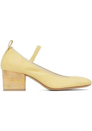 LEMAIRE Yellow Square Ballerina Heels