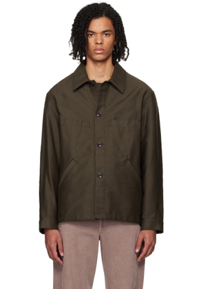 LEMAIRE Brown Twisted Sleeve Workwear Jacket