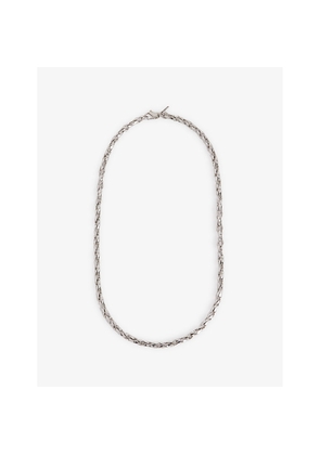 Mens Emanuele Bicocchi Hammred Chain Small Sterling-Silver Necklace