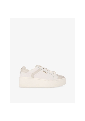 Womens Carvela Perenne Branded Low-Top Leather Trainers