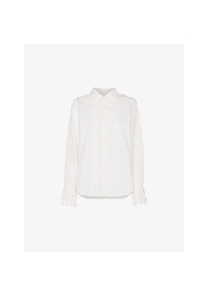 Womens Whistles Marcy Pleated-Cuff Cotton Shirt