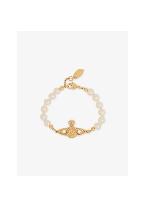 Womens Vivienne Westwood Jewellery Mini Bas Relief Brass and Topaz Bracelet