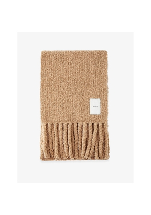 Womens Joseph Bouclé Heavyweight Wool-Blend Knitted Scarf