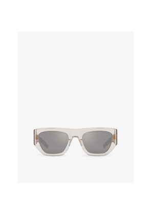 Womens Saint Laurent Ys000619 SL 740 Rectangle-Frame Acetate Sunglasses
