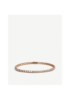 Cartier Lignes 18ct Rose-Gold and Diamond Bracelet