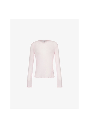 Womens Jaded London Flared-Cuffs Exposed-Stitching Woven-Blend Top