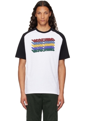 Moschino White Printed-Logo T-Shirt
