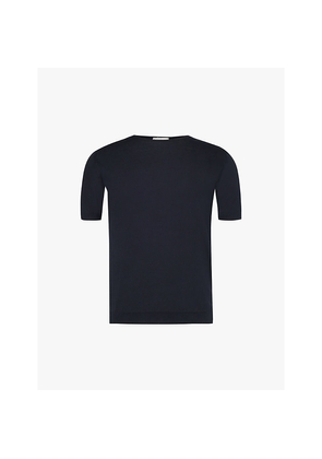 Mens John Smedley Belden Short-Sleeve Cotton Knitted T-Shirt