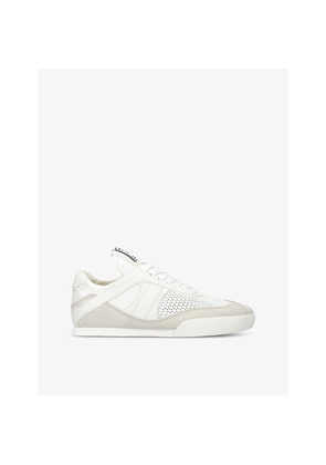 Womens Chloe Kick Brand-Patch Low-Top Suede Trainers