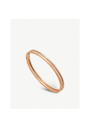 Bvlgari B.Zero1 18ct Rose-Gold and Diamond Pavé Bracelet
