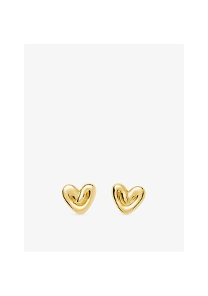 Womens Missoma Puffyheart 18ct Yellow Gold-Plated Brass Earrings