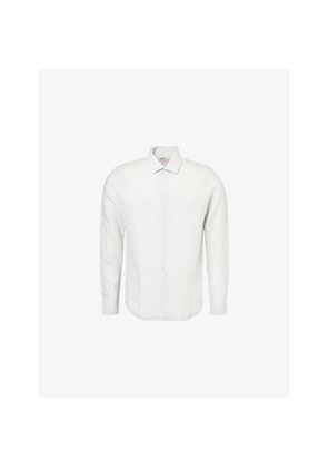 Mens Orlebar Brown Giles Long-Sleeve Linen Shirt