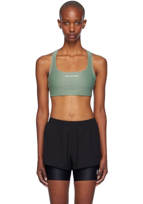 District Vision Green Twin Layer Medium Support Sport Bra