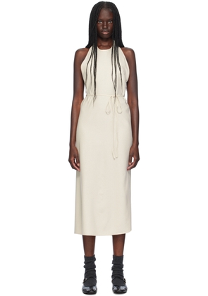 Baserange Off-White Apron Midi Dress