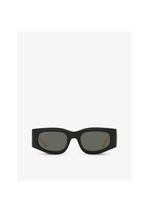 Womens Gucci Gg1664S Square-Shape Acetate Sunglasses