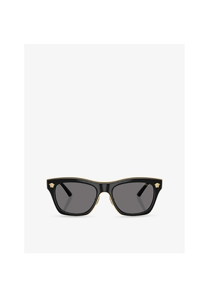 Womens Versace Ve2272 Rectangle-Frame Acetate Sunglasses