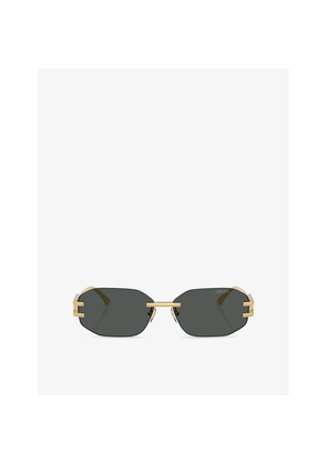 Womens Versace Ve2274 Irregular-Frame Metal Sunglasses