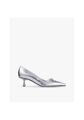 Womens Jimmy Choo Scarlett 50 Vintage Metallic-Leather Courts