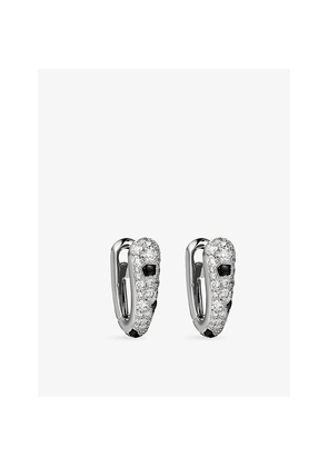 Panthère De Cartier 18ct White-Gold, 0.68ct Round-Cut Diamond and Onyx Earrings